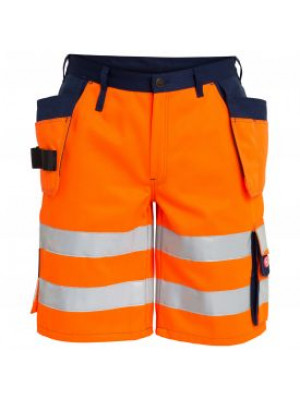 EN 20471 Shorts M/ Holstertasche Orange/Marine